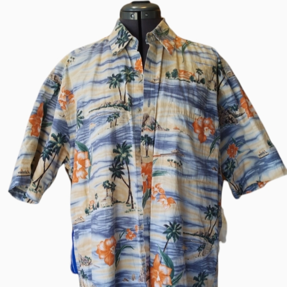 Pierre Cardin short sleeve Hawaiian shirt L